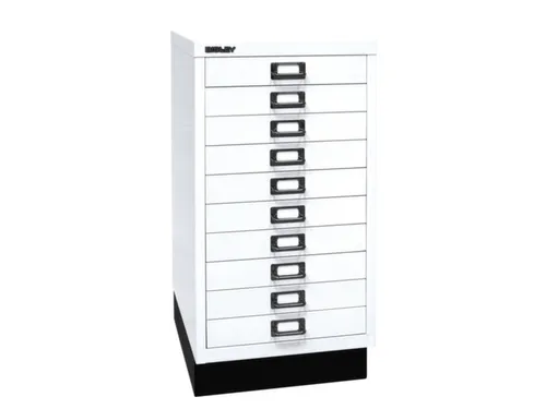 kantoor-ladekast HxBxD 670x349x432mm 10 laden romp verkeerswit staal