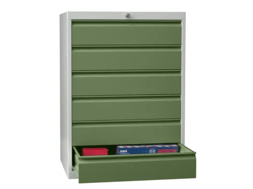 ladekast HxBxD 1000x1023x600mm 6laden slot RAL7035 front RAL6011