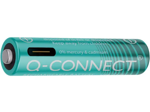 Q-CONNECT USB-C herlaadbare batterijen AAA, blister van 4 stuks