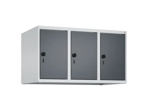 opzetkast,v. locker,3vak.,vak B 300mm,HxBxD 500x900x500mm,vleugeldeur