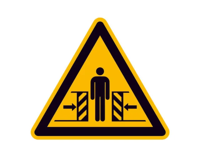 panneau d'avertissement p. int./ext. Avertissement Danger d'écrasemen