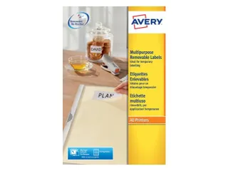 Etiket Avery L4744REV-25 96x50.8mm Afneembaar Wit 250 Stuks - 3
