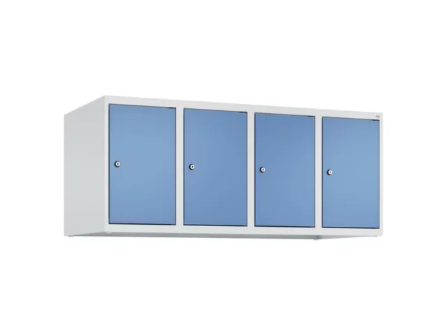opzetkast,v. locker,4vak.,vak B 300mm,HxBxD 500x1200x500mm,vleugeldeur