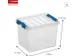 Boîte de rangement Q-line 3L bleu transparent - 20 x 15 x 14,3 cm