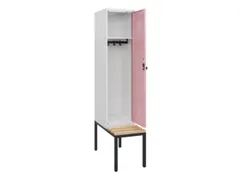 locker met bank,HxBxD 1950x400x815mm,1vak,vak B 400mm,draaigrendel
