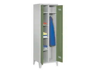 kleding-/wasgoedkast,HxBxD 1850x600x500mm,RAL7035,front RAL6011 - 3