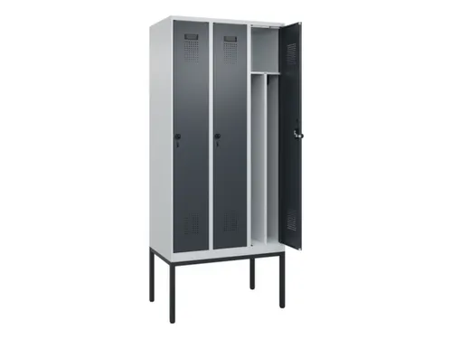 locker voor scheiding van kleding,HxBxD 2120x900x500mm,3vak