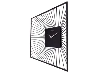Wandklok Nextime 45x45x15 zwart metaal Vasco Square - 4