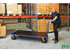 duwbeugelwagen,draagverm. 500kg,laadvl. LxB 2000x1000mm,Multiplexplaat