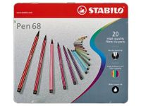 Pen 68 viltstift, metalen 20 stiften in assorti