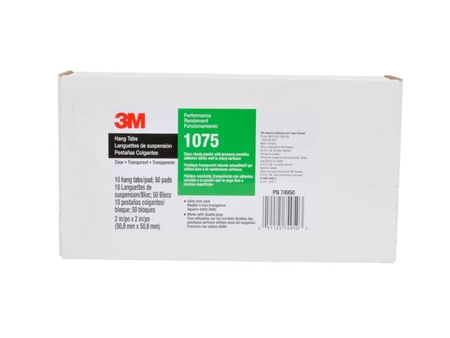 Hangtab 3M 1075 50x50mm helder 500 stuks