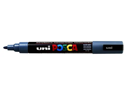 Verfstift Posca PC5M Medium Punt 1,8-2,5mm Leisteengrijs