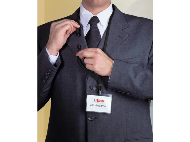 Textielkoord Durable 8119 met klem zwart