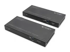 HDBaseT KVM Extender Set 150m 4K/60Hz USB 2.0 PoC IR Zwart