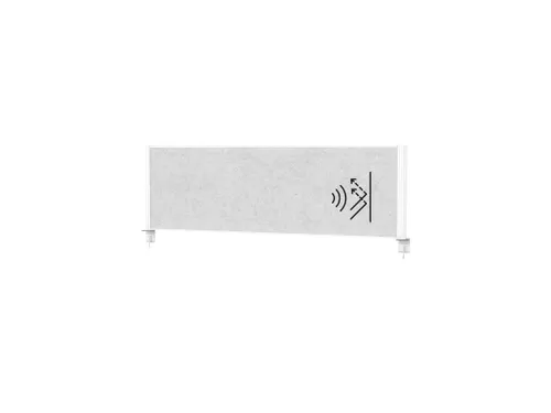 MAULconnecto scheidingsysteem 160x50cm Lichtgrijs Frame Wit
