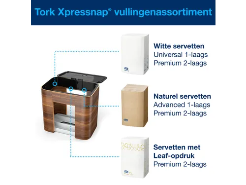 Tork 273002 Xpressnap tabletop servetdispenser N4 compact Walnoot