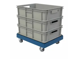 dolly,draagverm. 300kg,laadvl. LxB 814x612mm,platform doorbroken - 5