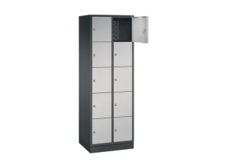 lockerkast,HxBxD 1950x620x500mm,2x5vakken,cil.-slot,sokkel - 1