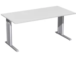 In hoogte verstelbaar bureau,HxBxD 680-820x1600x800mm,blad lichtgrijs