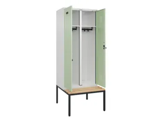 locker met bank,voor scheiding van kleding,HxBxD 2120x800x815mm,2vak - 1