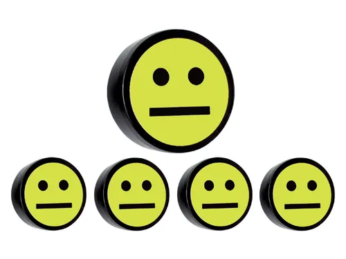 Magneet smiley 35mm geel 5 stuks
