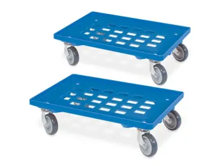 onderwagen voor kratten,draagverm. 250kg,laadvl. LxB 607x407mm - 1