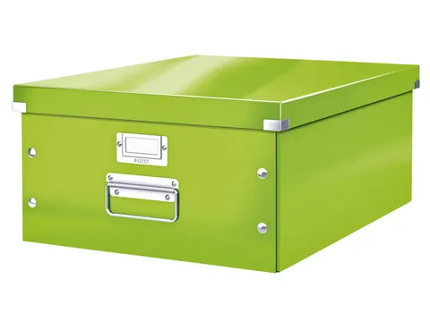 Opbergbox WOW Click & Store 369x200x482mm groen 85% gerecycled karton