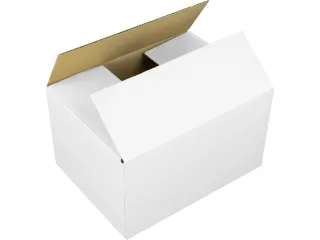Verzenddoos Raadhuis 285x190x100mm EB-golf wit - 1
