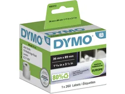 Etiket Dymo 99831 labelwriter 36x89mm adreslabel 260stuks 1983172