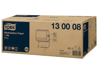 Tork Wasstation Poetspapier 1-laags 250m/19,5cm blauw 6rol/doos - 2