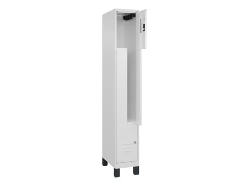 Z-garderobekast,HxBxD 1950x300x500mm,vak B 150/300mm,cil.-slot,voeten