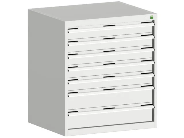 ladekast HxBxD 900x800x525mm 7laden romp RAL7035 front RAL7035