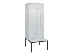 Z-garderobekast,HxBxD 2120x800x815mm,4vak,vak B 400mm,cil.-slot