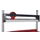 snijmachine,v. paktafel,HxBxD 220x750x50mm,v. inhangen,RAL9005
