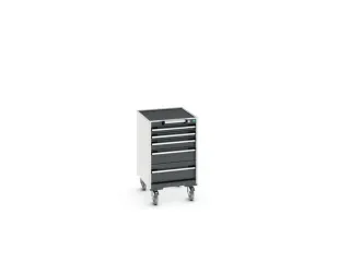 ladekast HxBxD 880x525x650mm 5laden romp RAL7035 front RAL7016 - 7