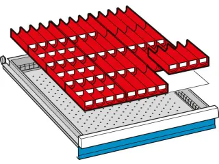 Indelingsmateriaal H 50mm En Hoger 12verdeelgootjes/50gootverdelers - 3