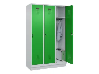 locker,HxBxD 1950x1200x500mm,3vak,vak B 400mm,draaigrendel,sokkel - 1