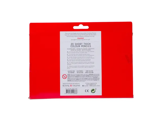 Crayon de couleur Bruynzeel Kids Thick & Short blister 20 pièces asso