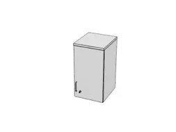 opzetkast v. kast met openslaande deuren Bl-wit 740x400x445mm