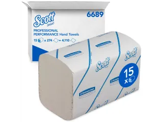 Scott 6689 Handdoek Performance Airflex I-vouw 1-laags Wit 15 Pak - 1