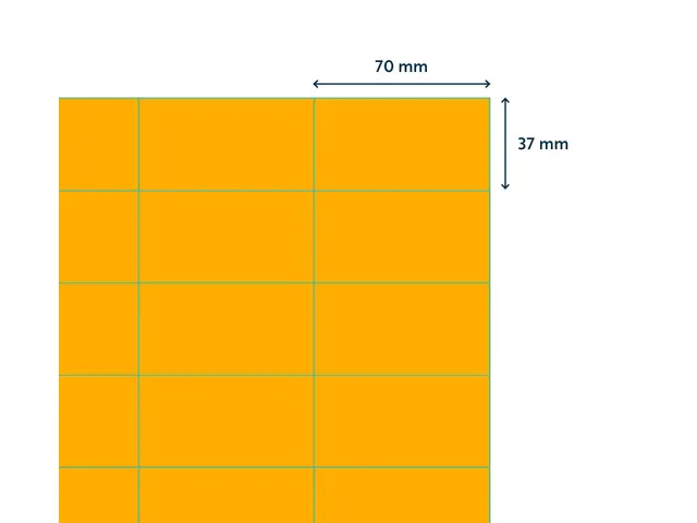 Etiket 70x37mm Fluor Oranje 100 Vel