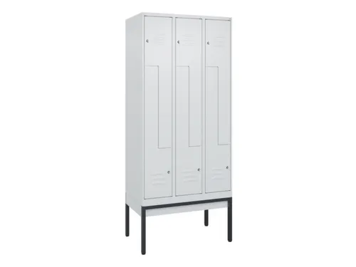 Z-garderobekast,HxBxD 2120x900x500mm,vak B 150/300mm,cil.-slot