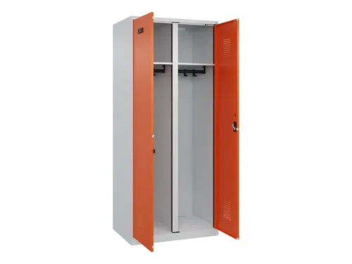 locker voor scheiding van kleding,HxBxD 1850x800x500mm,2vak