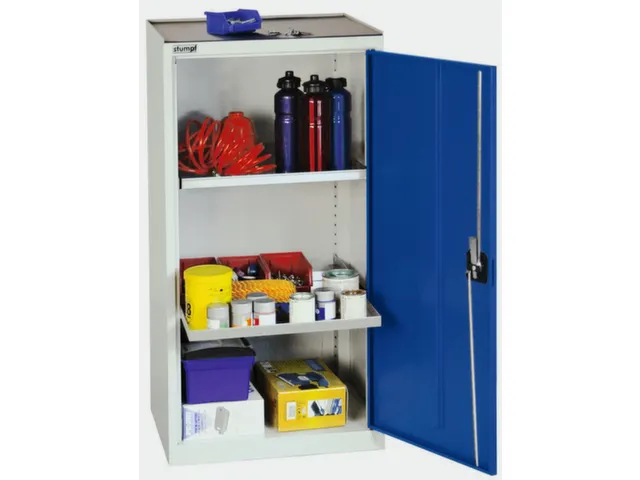 Gereedschapskast Hxbxd 1000x500x500mm 2 Legborden Romp RAL7035 Front