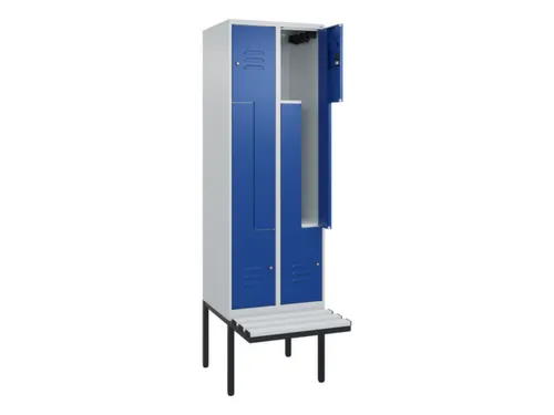 Z-garderobekast,HxBxD 2120x600x815mm,2vak,vak B 300mm,cil.-slot