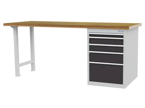 werkbank,HxBxD 859x2000x750mm,multiplexblad,draagverm. 100kg