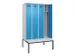locker met bank,voor scheiding van kleding,HxBxD 2120x1200x815mm,4vak