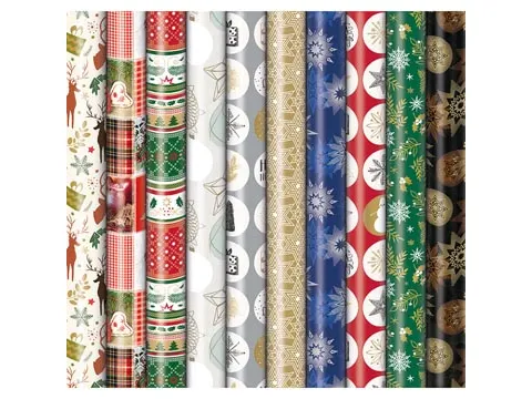 Geschenkpapier Kerst Premium 70cmx2m assorti