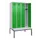 locker met bank,HxBxD 2120x1200x815mm,4vak,vak B 300mm,draaigrendel