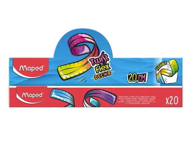 Règle Maped Twist'n Flex Animals 20cm display 20 pièces assorti